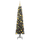 vidaXL Mű karácsonyfa 300 LED-del Zöld 180 cm PVC és Műanyag és Acél