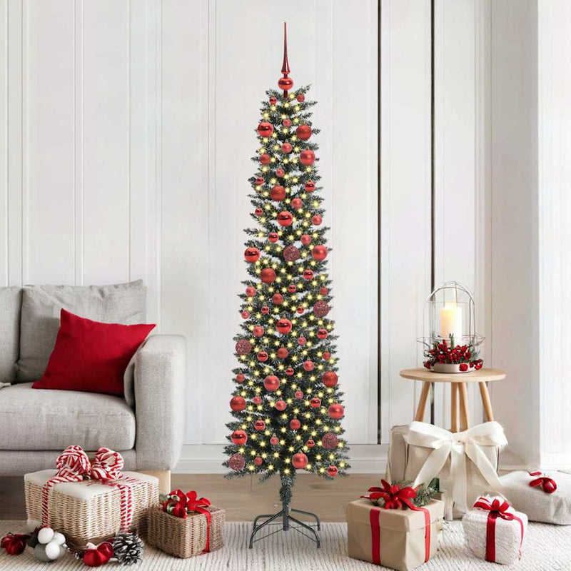 vidaXL Mű karácsonyfa Zöld 50.5 x 50.5 x 180 cm PVC és Műanyag és Acél