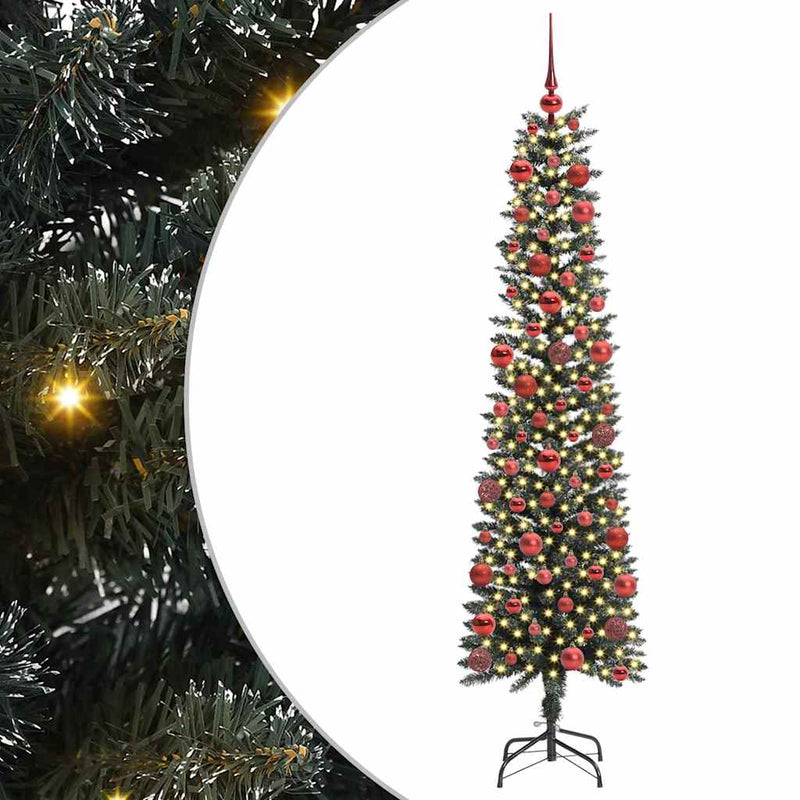 vidaXL Mű karácsonyfa Zöld 50.5 x 50.5 x 180 cm PVC és Műanyag és Acél