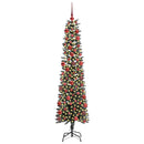 vidaXL Mű karácsonyfa 300 LED-del Zöld 180 cm PVC és Műanyag és Acél