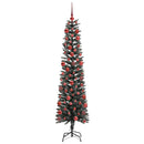 vidaXL Mű karácsonyfa 300 LED-del Zöld 180 cm PVC és Műanyag és Acél