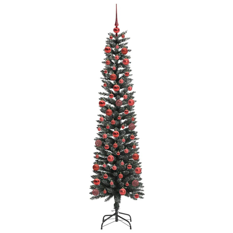 vidaXL Mű karácsonyfa Zöld 50.5 x 50.5 x 180 cm PVC és Műanyag és Acél