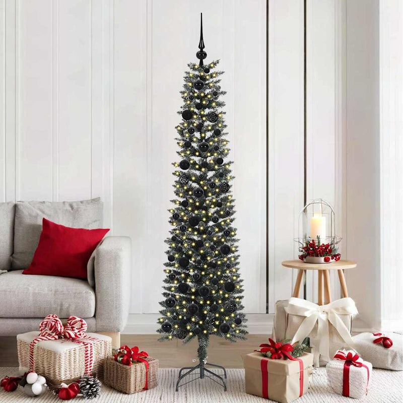 vidaXL Mű karácsonyfa Zöld 50.5 x 50.5 x 180 cm PVC és Műanyag és Acél