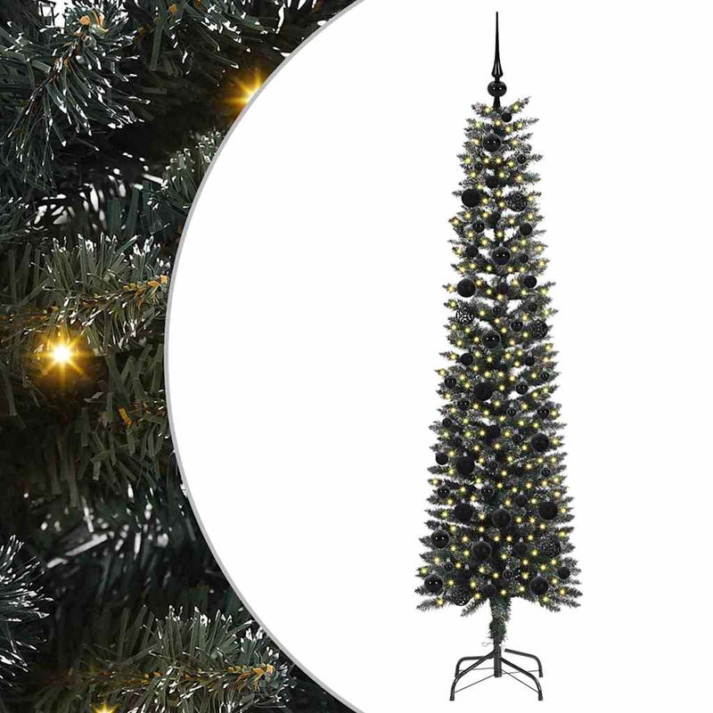 vidaXL Mű karácsonyfa Zöld 50.5 x 50.5 x 180 cm PVC és Műanyag és Acél