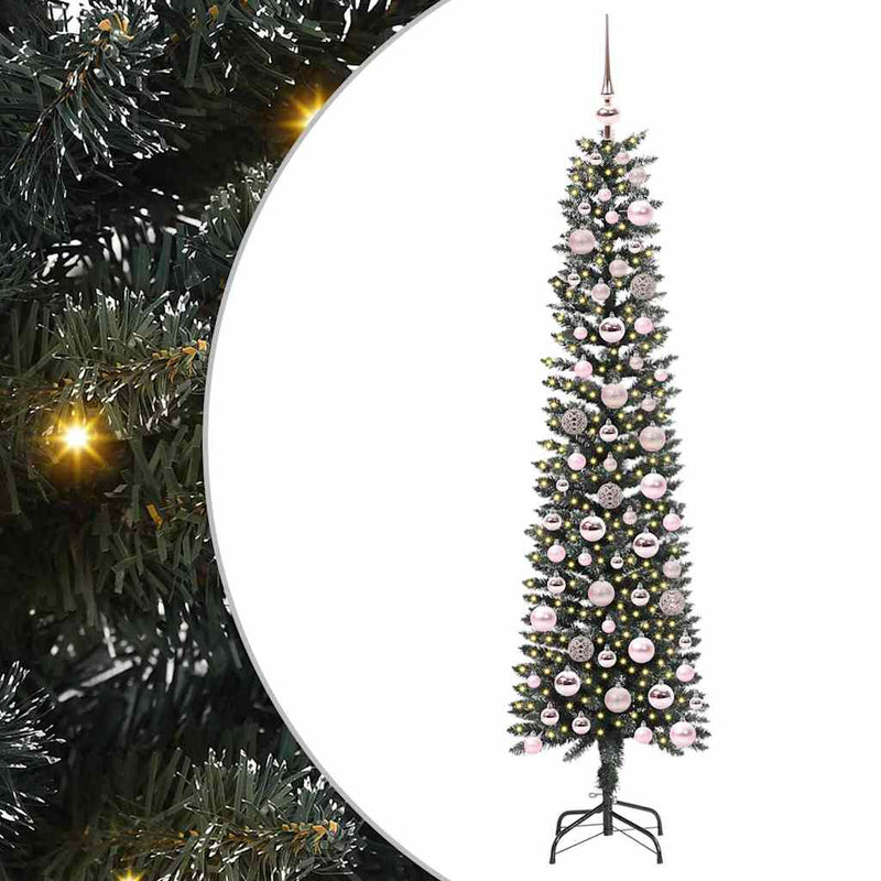 vidaXL Mű karácsonyfa Zöld 50.5 x 50.5 x 180 cm PVC és Műanyag és Acél
