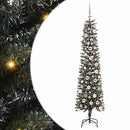 vidaXL Mű karácsonyfa 300 LED-del Zöld 180 cm PVC és Műanyag és Acél