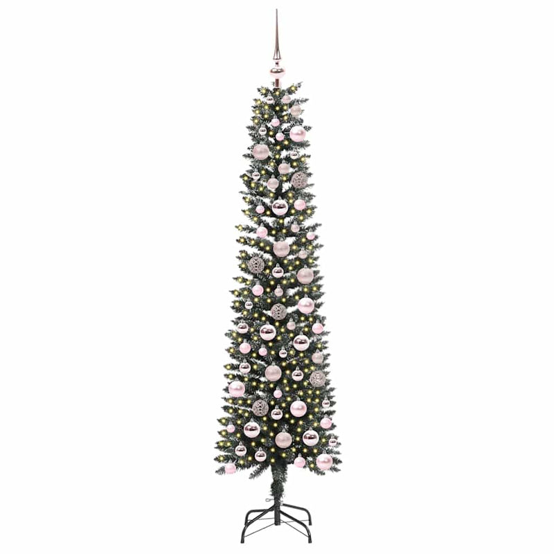 vidaXL Mű karácsonyfa Zöld 50.5 x 50.5 x 180 cm PVC és Műanyag és Acél
