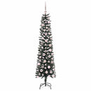 vidaXL Mű karácsonyfa 300 LED-del Zöld 180 cm PVC és Műanyag és Acél