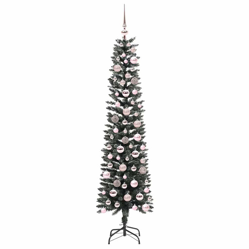 vidaXL Mű karácsonyfa Zöld 50.5 x 50.5 x 180 cm PVC és Műanyag és Acél