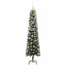 vidaXL Mű karácsonyfa 300 LED-del Zöld 180 cm PVC és Műanyag és Acél