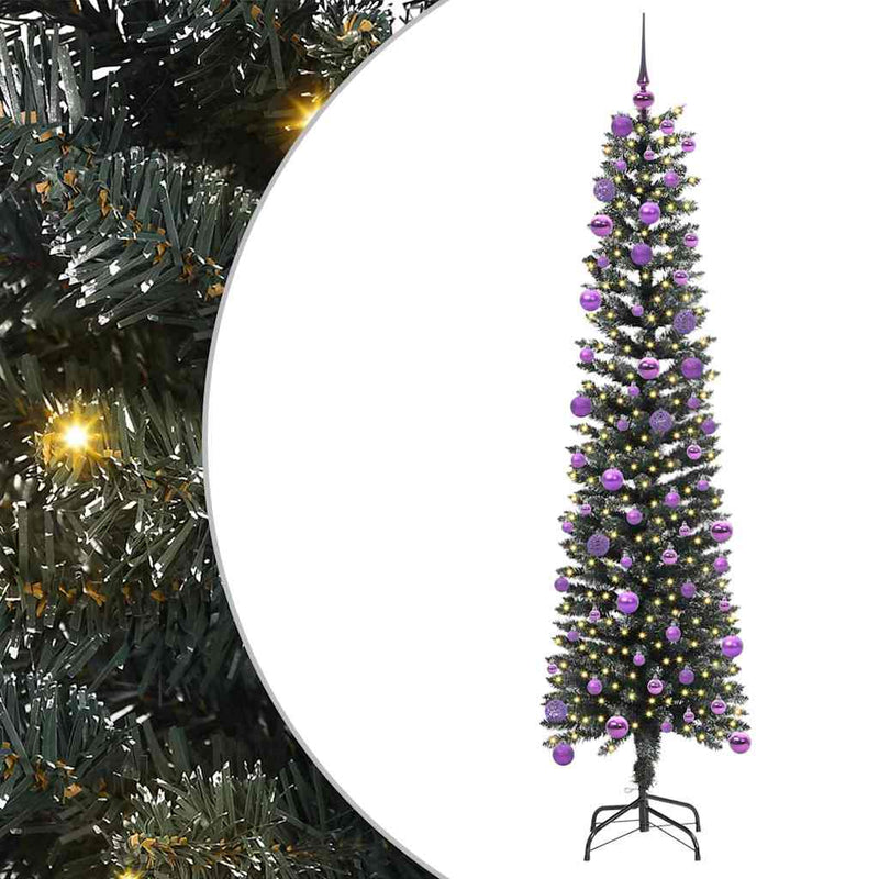 vidaXL Mű karácsonyfa Zöld 50.5 x 50.5 x 180 cm PVC és Műanyag és Acél