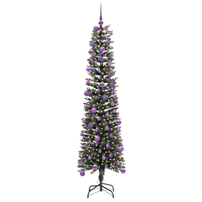 vidaXL Mű karácsonyfa Zöld 50.5 x 50.5 x 180 cm PVC és Műanyag és Acél
