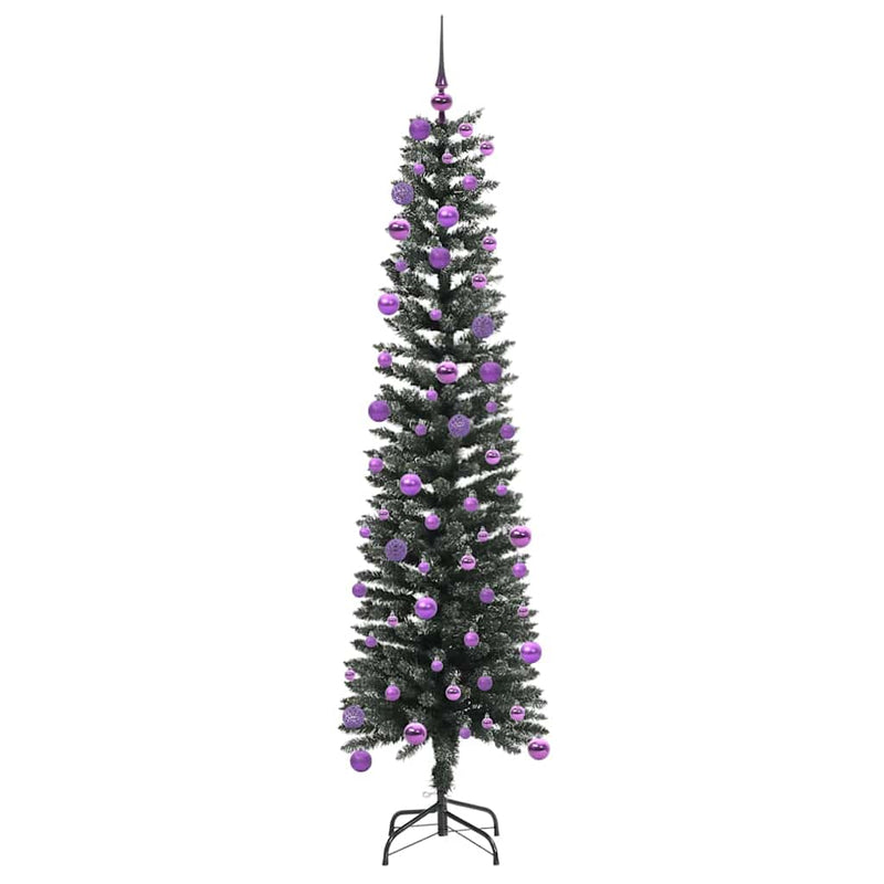 vidaXL Mű karácsonyfa Zöld 50.5 x 50.5 x 180 cm PVC és Műanyag és Acél