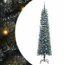 vidaXL Mű karácsonyfa 300 LED-del Zöld 180 cm PVC és Műanyag és Acél