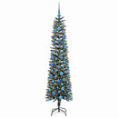 vidaXL Mű karácsonyfa 300 LED-del Zöld 180 cm PVC és Műanyag és Acél