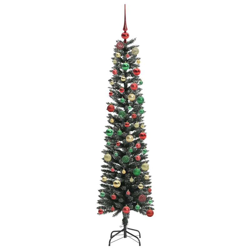 vidaXL Mű karácsonyfa Zöld 50.5 x 50.5 x 180 cm PVC és Műanyag és Acél