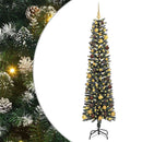 vidaXL Mű karácsonyfa 300 LED-del Zöld 210 cm PVC és Műanyag és Acél