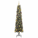 vidaXL Mű karácsonyfa 300 LED-del Zöld 210 cm PVC és Műanyag és Acél