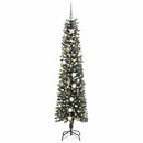 vidaXL Mű karácsonyfa 300 LED-del Zöld 210 cm PVC és Műanyag és Acél