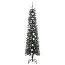 vidaXL Mű karácsonyfa 300 LED-del Zöld 210 cm PVC és Műanyag és Acél