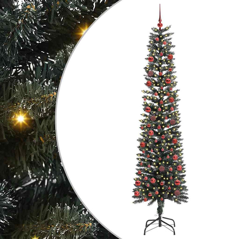 vidaXL Mű karácsonyfa Zöld 58 x 58 x 210 cm PVC és Műanyag és Acél