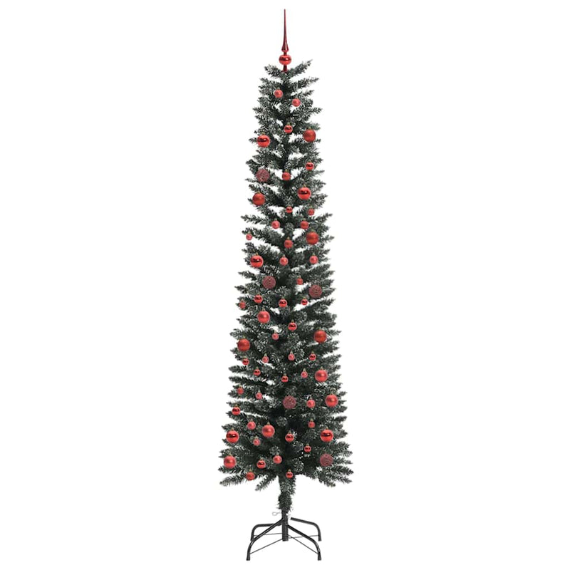 vidaXL Mű karácsonyfa Zöld 58 x 58 x 210 cm PVC és Műanyag és Acél
