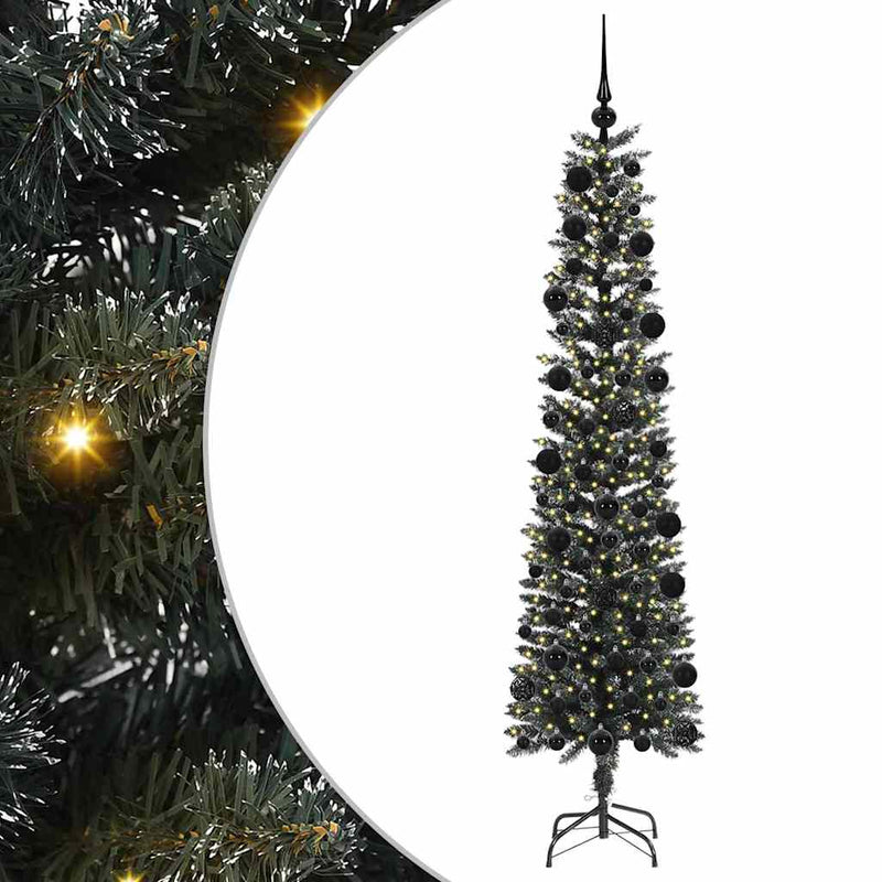 vidaXL Mű karácsonyfa Zöld 58 x 58 x 210 cm PVC és Műanyag és Acél