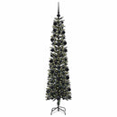 vidaXL Mű karácsonyfa 300 LED-del Zöld 210 cm PVC és Műanyag és Acél