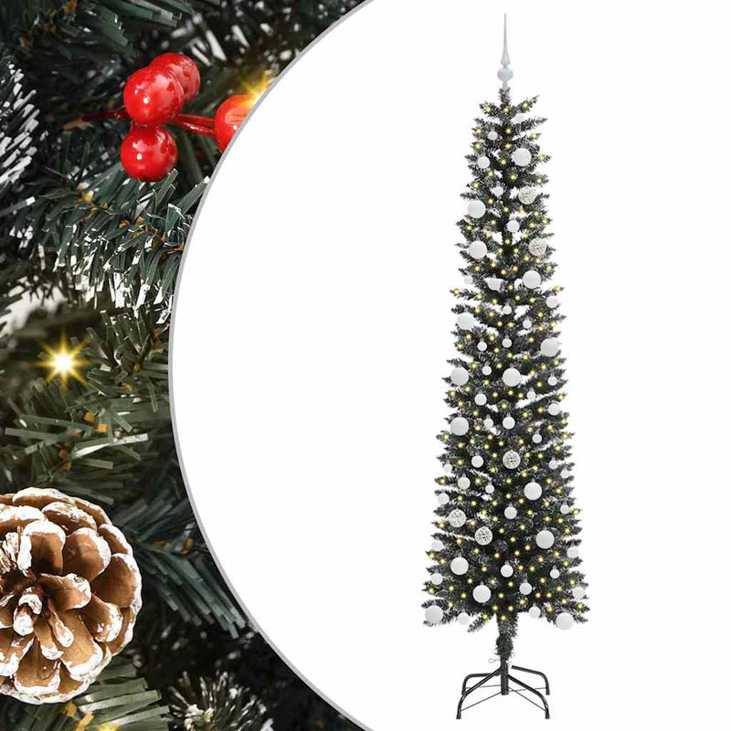vidaXL Mű karácsonyfa Zöld 58 x 58 x 210 cm PVC és Műanyag és Acél