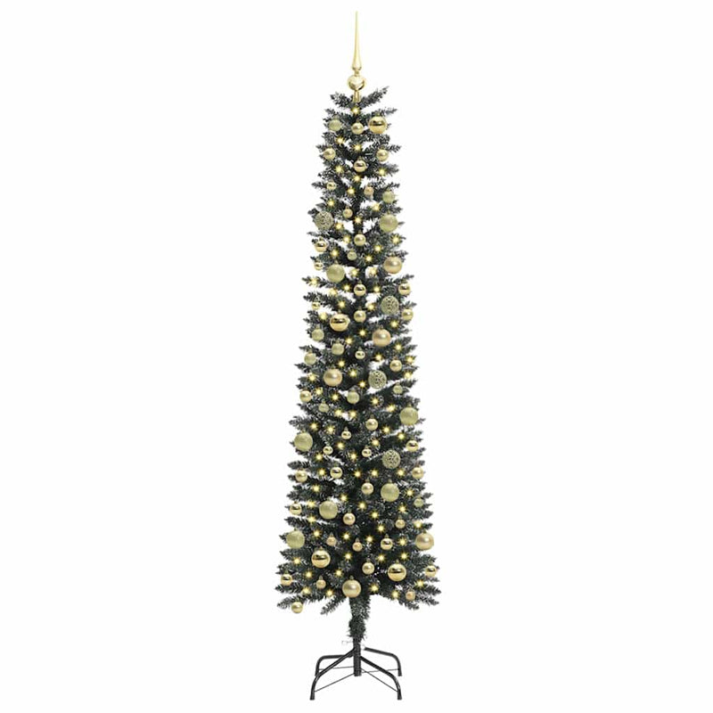 vidaXL Mű karácsonyfa Zöld 58 x 58 x 210 cm PVC és Műanyag és Acél