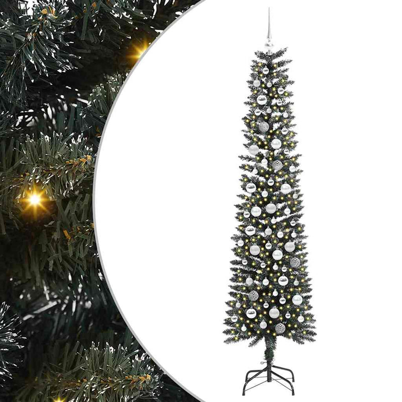 vidaXL Mű karácsonyfa Zöld 58 x 58 x 210 cm PVC és Műanyag és Acél