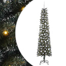 vidaXL Mű karácsonyfa 300 LED-del Zöld 210 cm PVC és Műanyag és Acél