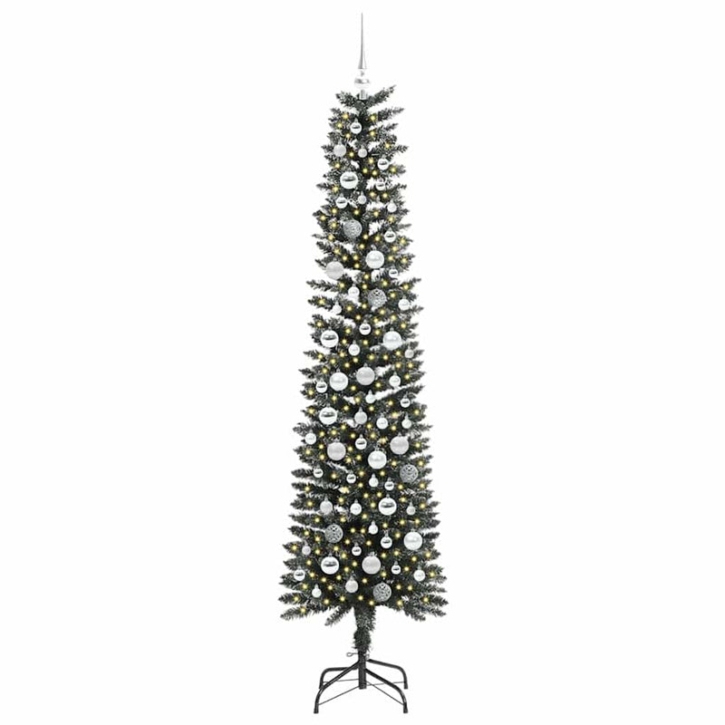 vidaXL Mű karácsonyfa Zöld 58 x 58 x 210 cm PVC és Műanyag és Acél