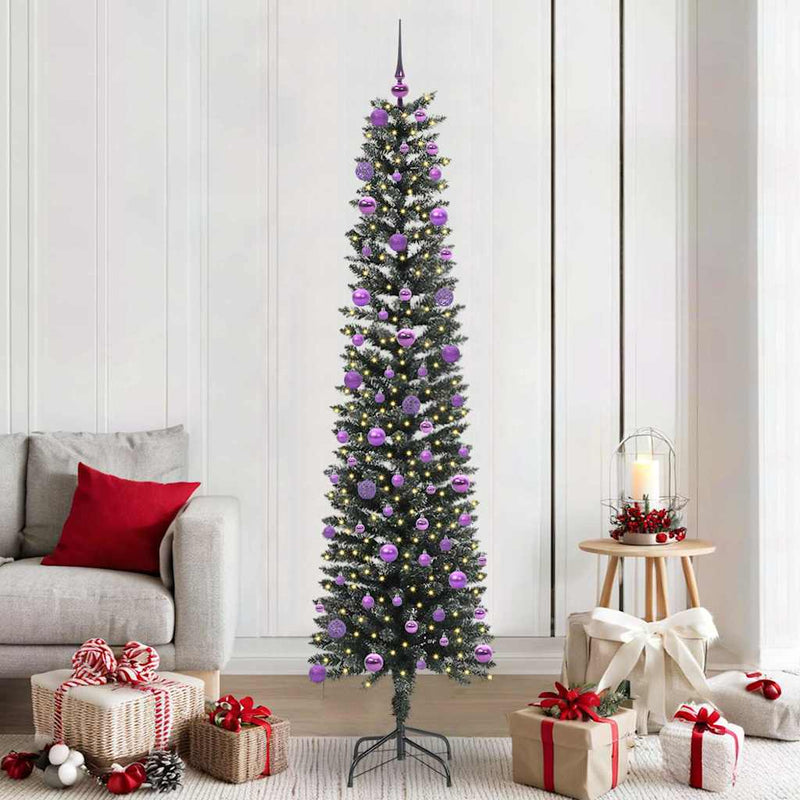 vidaXL Mű karácsonyfa Zöld 58 x 58 x 210 cm PVC és Műanyag és Acél