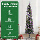 vidaXL Mű karácsonyfa 300 LED-del Zöld 210 cm PVC és Műanyag és Acél