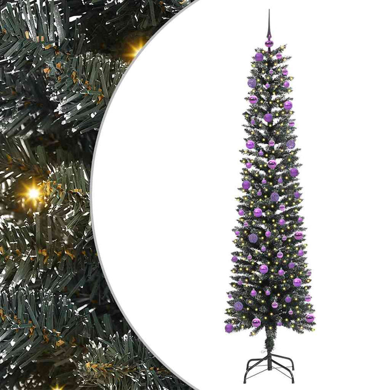 vidaXL Mű karácsonyfa Zöld 58 x 58 x 210 cm PVC és Műanyag és Acél