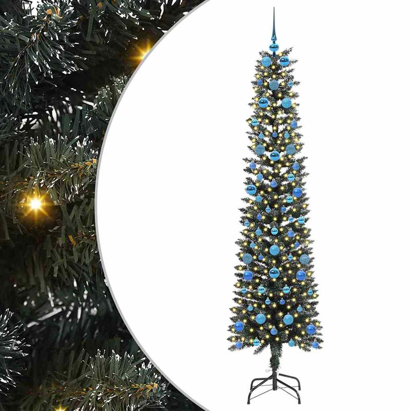 vidaXL Mű karácsonyfa Zöld 58 x 58 x 210 cm PVC és Műanyag és Acél
