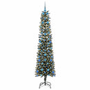 vidaXL Mű karácsonyfa 300 LED-del Zöld 210 cm PVC és Műanyag és Acél