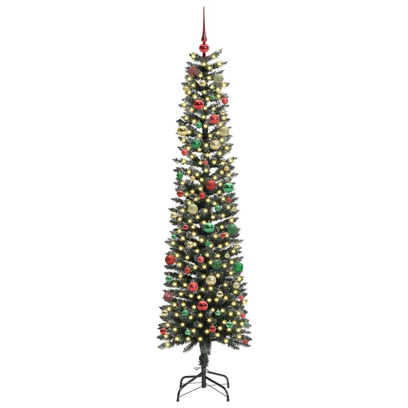 vidaXL Mű karácsonyfa Zöld 58 x 58 x 210 cm PVC és Műanyag és Acél