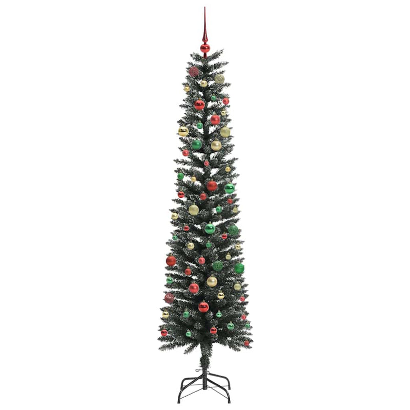 vidaXL Mű karácsonyfa Zöld 58 x 58 x 210 cm PVC és Műanyag és Acél