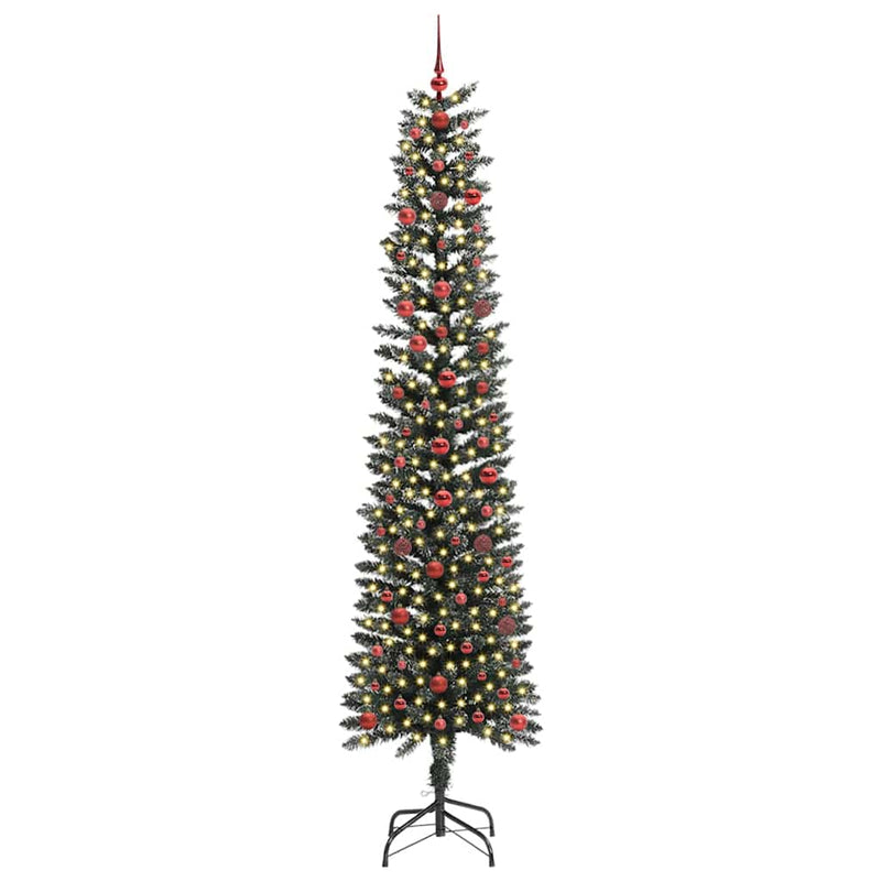 vidaXL Mű karácsonyfa Zöld 58 x 58 x 240 cm PVC és Műanyag és Acél