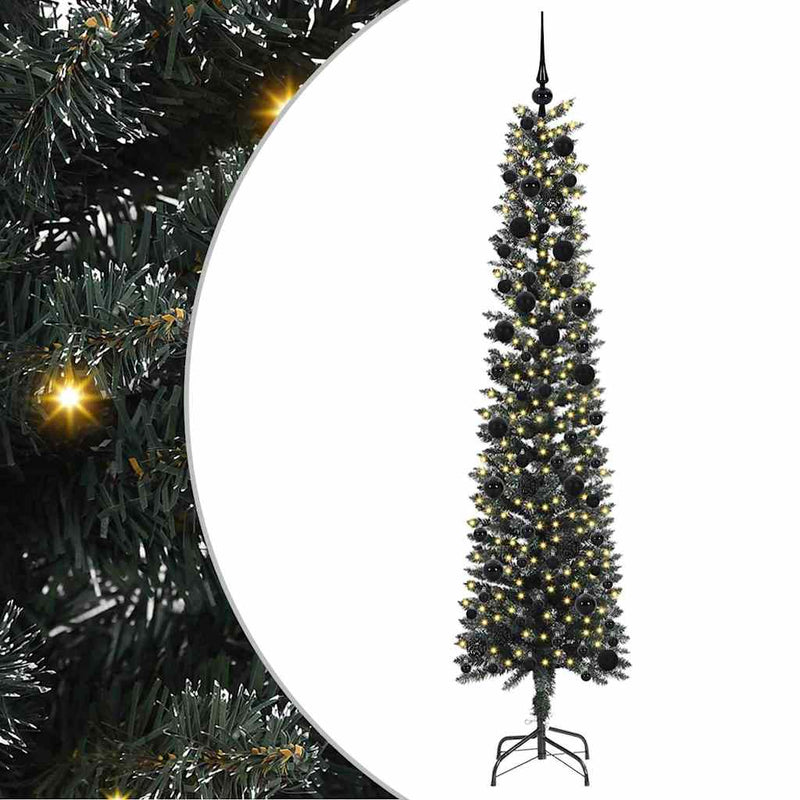 vidaXL Mű karácsonyfa Zöld 58 x 58 x 240 cm PVC és Műanyag és Acél