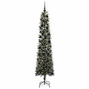 vidaXL Mű karácsonyfa 300 LED-del Zöld 240 cm PVC és Műanyag és Acél