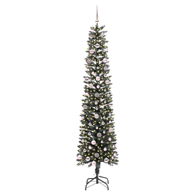 vidaXL Mű karácsonyfa Zöld 58 x 58 x 240 cm PVC és Műanyag és Acél