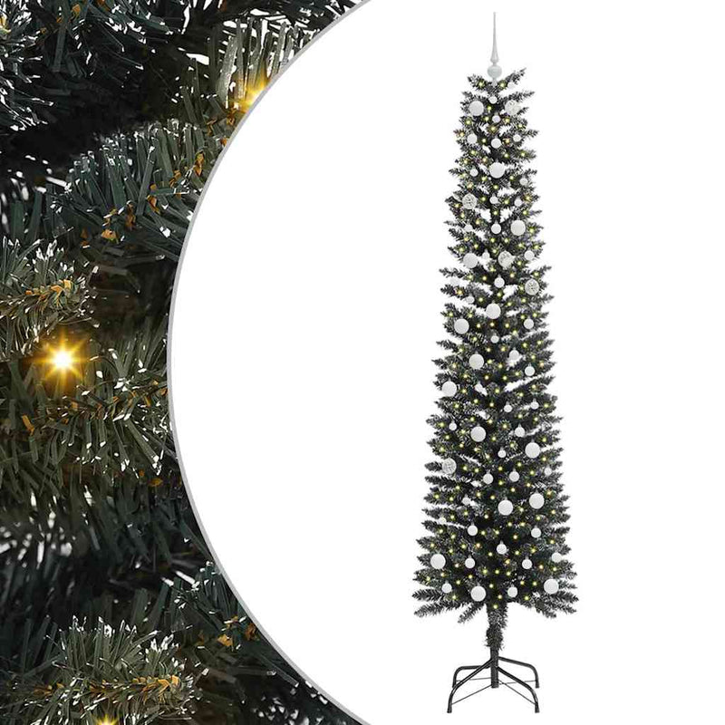 vidaXL Mű karácsonyfa Zöld 58 x 58 x 240 cm PVC és Műanyag és Acél