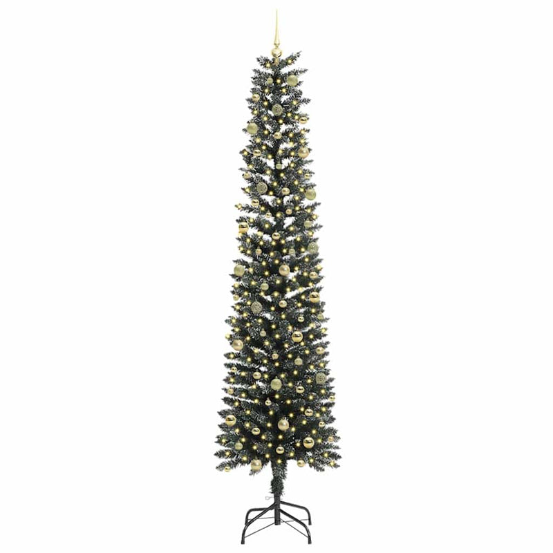 vidaXL Mű karácsonyfa Zöld 58 x 58 x 240 cm PVC és Műanyag és Acél
