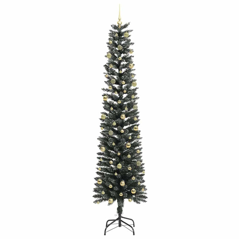 vidaXL Mű karácsonyfa Zöld 58 x 58 x 240 cm PVC és Műanyag és Acél