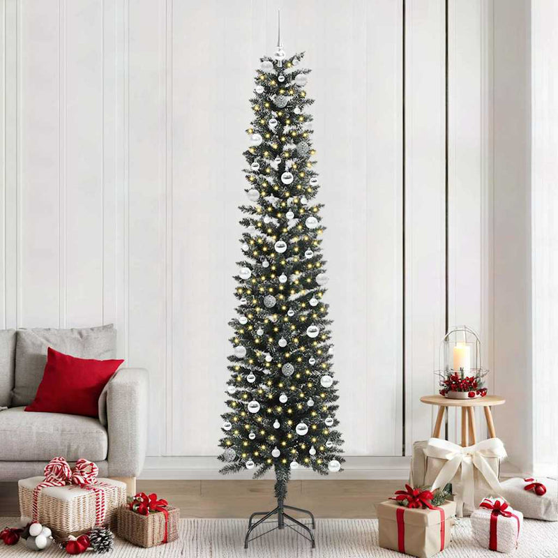 vidaXL Mű karácsonyfa Zöld 58 x 58 x 240 cm PVC és Műanyag és Acél