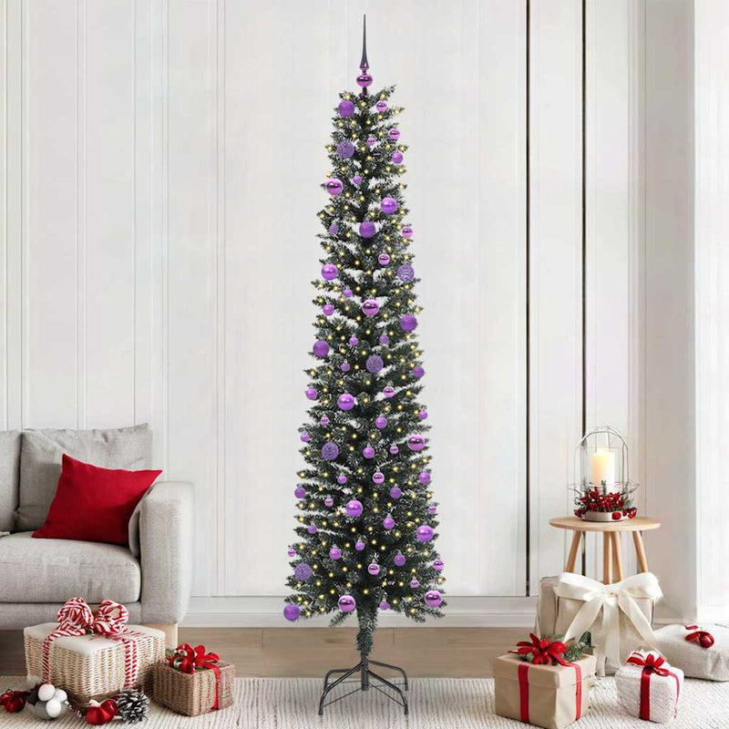 vidaXL Mű karácsonyfa Zöld 58 x 58 x 240 cm PVC és Műanyag és Acél