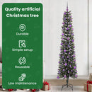 vidaXL Mű karácsonyfa 300 LED-del Zöld 240 cm PVC és Műanyag és Acél